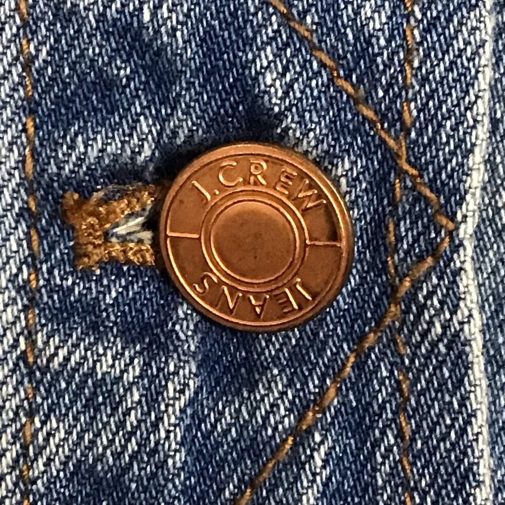 J CREW Classic Jean Denim Jacket Boyfriend Trucker XS Y2K Patriot Blue Wash - Picture 6 of 9